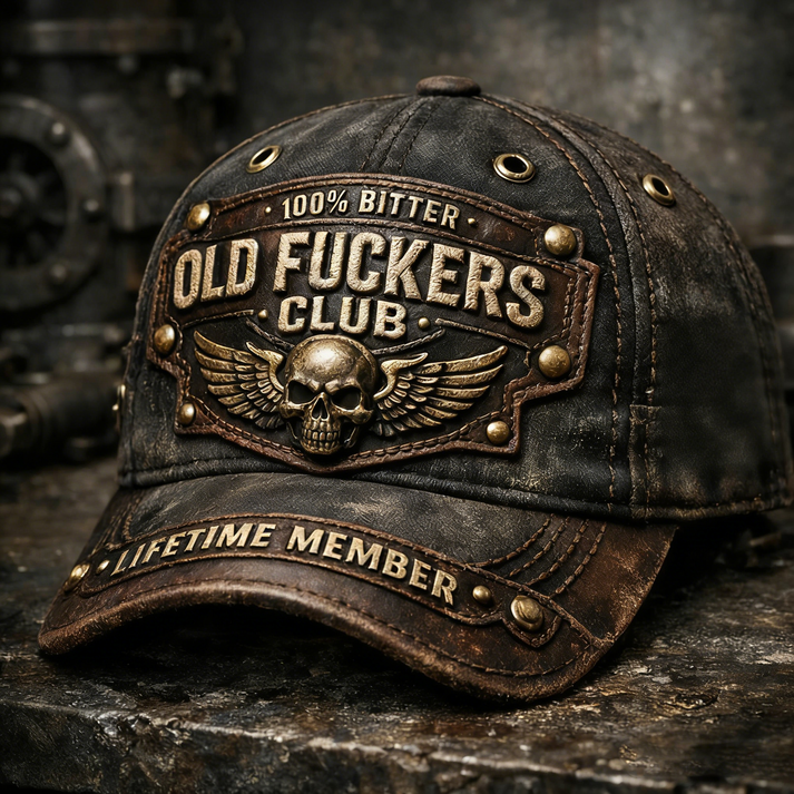 🏆Flash Sale 60%OFF ❤️Old Fuckers Club Handmade Vintage Baseball Cap🎁Buy 3 Free Shipping