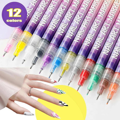 🔥Hot Sale 50% OFF🔥12 Colors Nail Art Pens Set