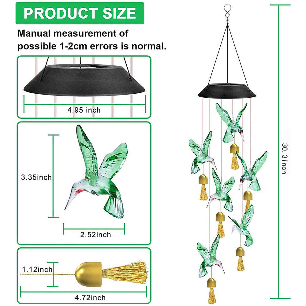 💥 Hot Sale 🌟 Color-changing LED Creative Solar Wind Chimes