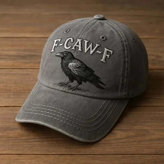 🧢🐦‍⬛ Make a bold statement with "F-CAW-F" Raven Cap - vintage style, premium embroidery, now 40% OFF! 🔥