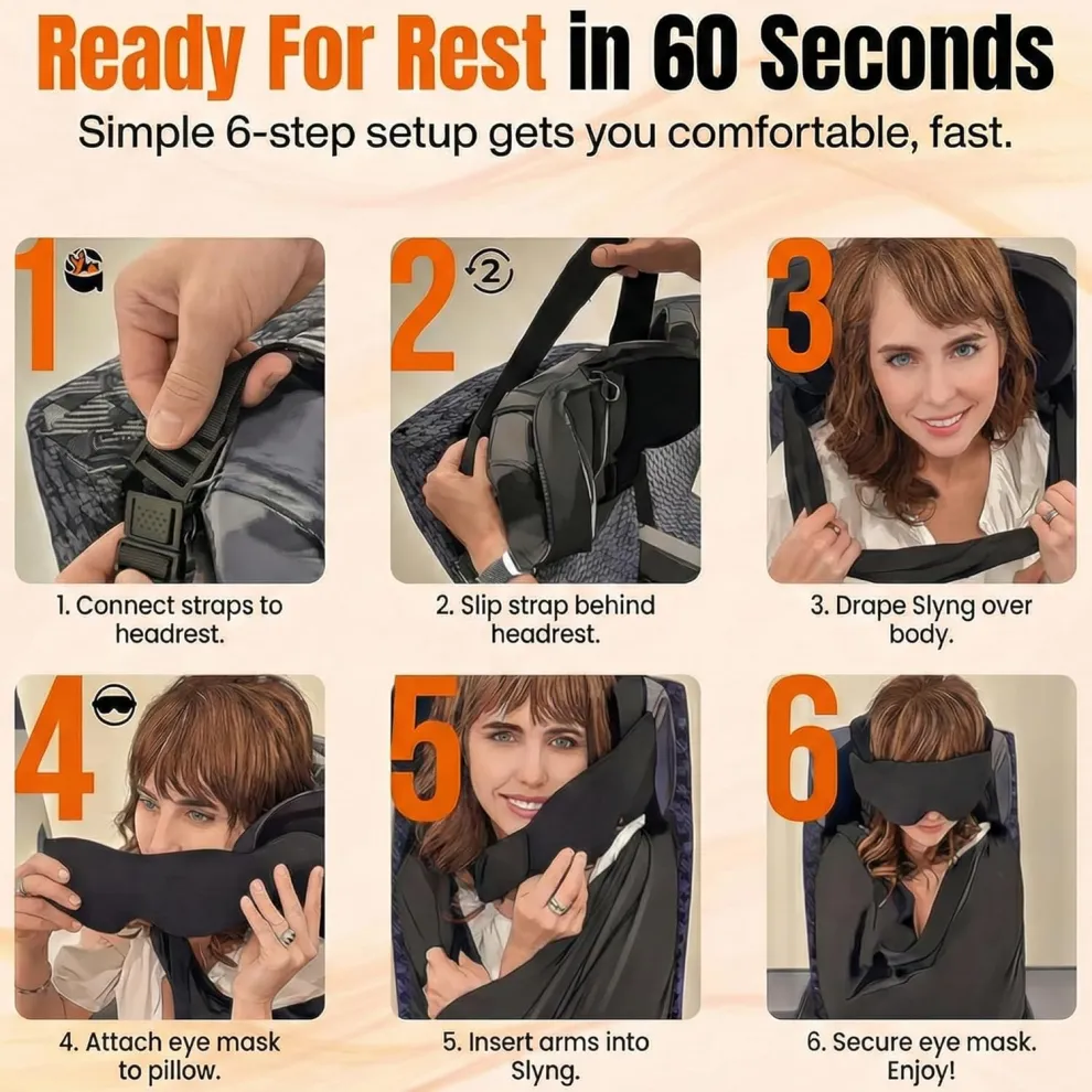 3-in-1 Airplane Sleep Support System – Travel Comfort Set