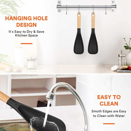 🔥Hot Sale 50% OFF🔥2-in-1 multi-function silicone spatula spoon