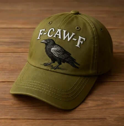🧢🐦‍⬛ Make a bold statement with "F-CAW-F" Raven Cap - vintage style, premium embroidery, now 40% OFF! 🔥
