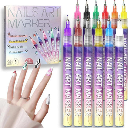 🔥Hot Sale 50% OFF🔥12 Colors Nail Art Pens Set