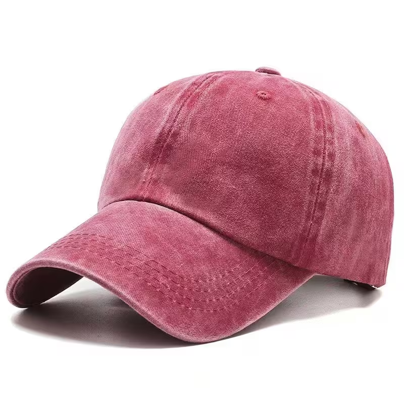 Retro washed baseball cap, solid color washed casual sports cap