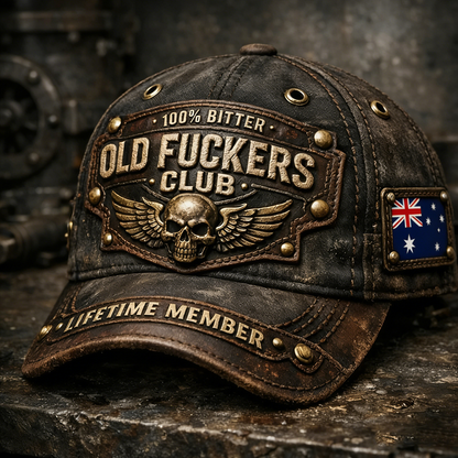 🏆Flash Sale 60%OFF ❤️Old Fuckers Club Handmade Vintage Baseball Cap🎁Buy 3 Free Shipping