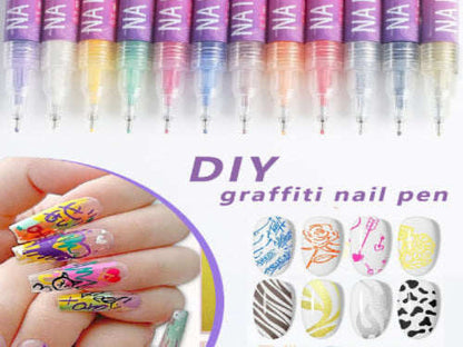 🔥Hot Sale 50% OFF🔥12 Colors Nail Art Pens Set