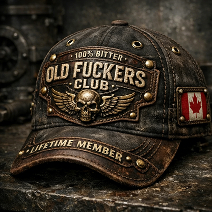 🏆Flash Sale 60%OFF ❤️Old Fuckers Club Handmade Vintage Baseball Cap🎁Buy 3 Free Shipping