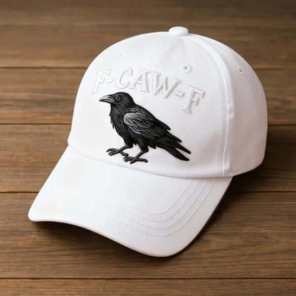 🧢🐦‍⬛ Make a bold statement with "F-CAW-F" Raven Cap - vintage style, premium embroidery, now 40% OFF! 🔥