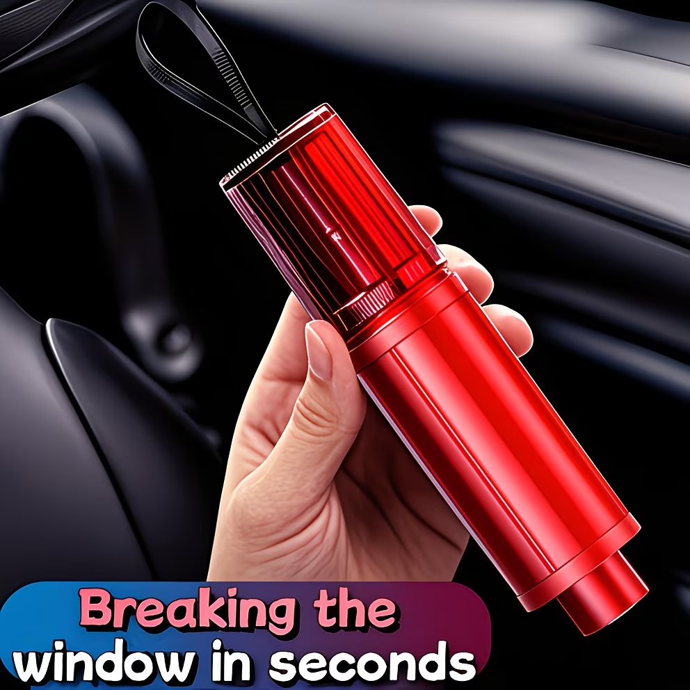1pc a Car Window Breaking Tool, a Safety Hammer That Is Multifunctional, Combining Three Features: Cutting Belts, Breaking Glass, And Ensuring Safety in EmergencieWarning: The use of this product may be subject to laws and regulations in your jurisdiction