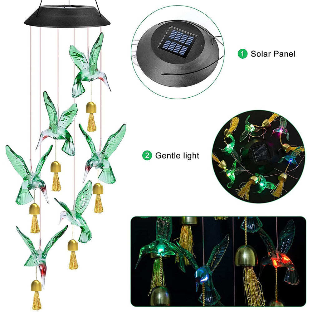 💥 Hot Sale 🌟 Color-changing LED Creative Solar Wind Chimes