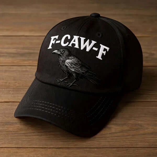 🧢🐦‍⬛ Make a bold statement with "F-CAW-F" Raven Cap - vintage style, premium embroidery, now 40% OFF! 🔥