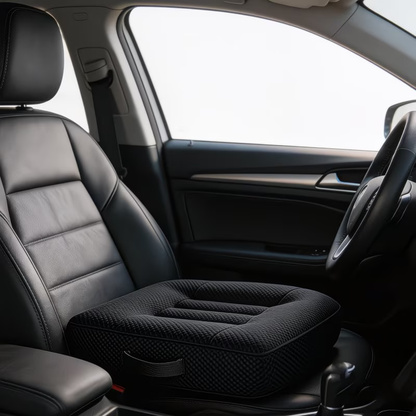 Adult booster seat cushion for shorter drivers, car safety seat cushion